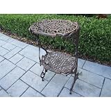 Oakland Living Antique Bronze 2-Level Plant Stand,Table