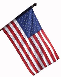 Valley Forge 30-Inch x 50-Inch Nylon Flag With Sewn Stripes Embroidered Stars 5-Foot Mahogany Pole With Bracket