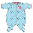 Carter's Heart Apple Sleep N' Play AQUA 9 Mo