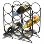 Spectrum 47710 Multi-Ring Wine Rack, 9-Bottle, Black