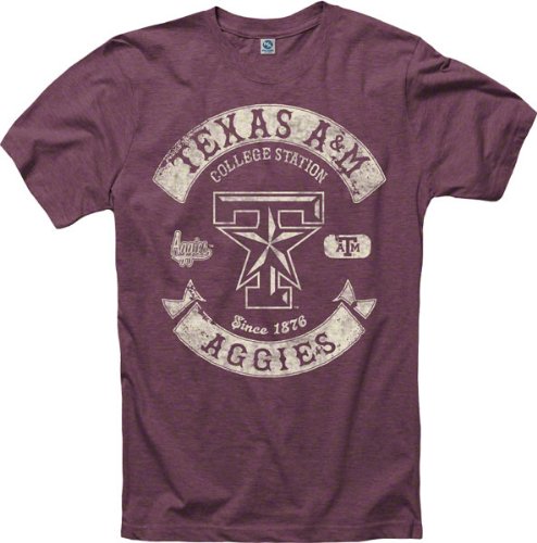 Texas A&M Aggies Heathered Wine Rockers Ring Spun T-Shirt