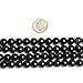 8mm Round Black Obsidian Beads Strand 15