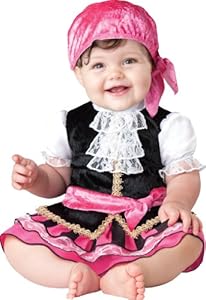 InCharacter Baby Girl's Pretty Little Pirate, Pink/Black, Medium
