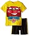 Disney Little Boys' Toddler Cars Mesh Short Set, Yellow, 4T