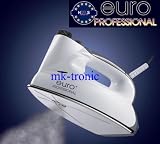 Produkt-Bild: NEUESTE MODEL!!! EURO PROFESSIONAL Dampfb&uuml;geleisen / Dampfb&uuml;gelautomat / Dampfb&uuml;gelstation / B&uuml;geleisen / B&uuml;gelautomat / B&uuml;gelstation Europrofessional mit Edelstahlsohle /5,5 BAR kein Versengen 5 Jahre Garantie auf Kessel 800W Sparwunder !!!ACHTUNG NUR BEI MK-TRONIC!!!