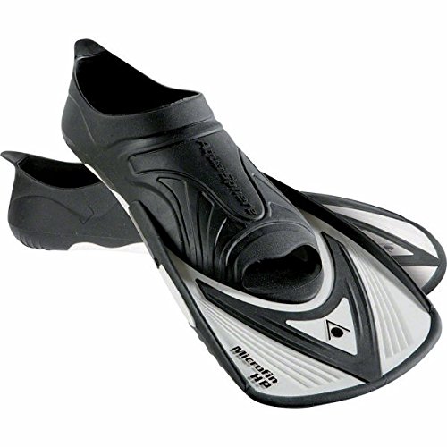 Aqua sphere microfin fitness swim fins, black/white, 9.…