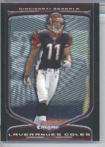 2009 Bowman Chrome Football Card #87 Laveranues Coles Cincinnati Bengals Mint Condition - Shipped In Protective Screwdown Display Case!