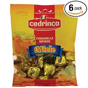 Cedrinca Miele Honey Candies, 5.25-Ounce Bags (Pack of 6) Cedrinca Miele Honey Candies, 5.25-Ounce Bags (Pack of 6)