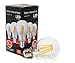 Brite Innovations Energy Saving 7-Watt LED Filament Light Bulb Soft White 2700K - Exact Equivalent Replacement to Standard Incandescent A19 60W Classic Bulb