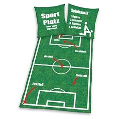 Herding 445985050 Bettw�sche Young Collection Sportplatz. 80 x 80 cm + 135 x 200 cm. Linon
