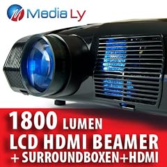 MediaLy LCD D100 HDMI BEAMER PROJEKTOR 1800 LUMEN HD
