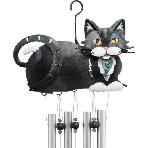 Windchime Handcrafted Musical Wind Chimes Cat Decor Size: 6.75