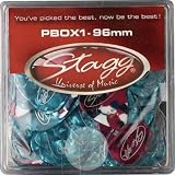Stagg PBOX-96 Guitar Picks - 100 in assorted colours