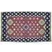 Hand Knotted Rugs Cotton Dhurrie Multicolored India 8 x 5 Feet