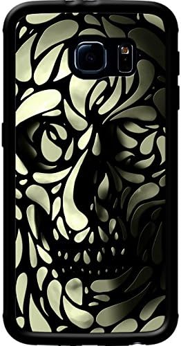 The Kase Collection Case for Samsung Galaxy S6, Glossy Black silicone coated Skull 4 by Ali Gulec Black Unique size