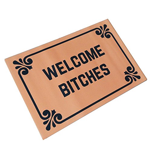 Welcome Bitches – Funny Doormats Personalized Durable Machine-washable Indoor/outdoor Door Mat 23.6″(L) x 15.7″(W) Inch