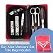 Alice 8pc Manicure/Pedicure Kit, Leather Travel & Grooming Kit