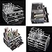 Makeup Case Acrylic Clear Cosmetic Organiser Display Box Jewelry Box Acrylic Makeup Storage 4 Drawers + Top Section