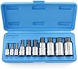 Capri Tools XZN Triple Square Spline Bit Socket Set, Metric, 10-Piece