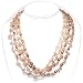 HinsonGayle Artisan Collection "Isabella" Double Strand Rose Quartz and Cultured Pearl Rope Necklace (Sterling Silver)