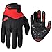 Firelion Long Finger Outdoor MTB Downhill Off Road Bicycle Gloves (Red, Medium)