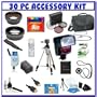 30 PC Ultimate Super Savings Deluxe Accessory Kit, Includes Flash, Lenses, Filters, and a Bunch More Accessories For The Nikon D70, D50, D200, D300, D300s, D700, D3X, D3, D2Xs, D2Hs, D2X, D2H, Digital SLR Cameras Which Have Any Of These (18-55mm, 55-200mm, 50mm) Nikon Lenses