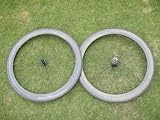 【超軽量1490±20g】！700C 炭素繊維カーボンファイバーバイクホイールセット 60mm 【管式Tubular】