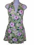 Marina West Tankini Bikini Swimsuit with Skirt Wrap, Green Tropical Print, S-xl