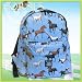 Cute Sky Blue Horse - Horses Backpack Bag SMALLER than Huge Cumbersome Full-Size Packs- WATERPROOF LINING