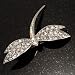 Classic Swarovski Crystal Dragonfly Brooch (Silver Tone) image 5