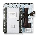 SwaddleDesigns Receiving Gift Set - Pastel Blue with Brown Mod Circles