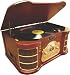 Pyle Home PTCDS2UI AM/FM Radio/CD/Cassette/USB Classic Turntable with iPod Dock