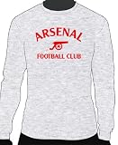 Arsenal Soccer Long Sleeve Tee, Adult X-Large - Ash Grey