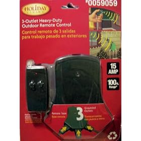 ABC Products Holiday Living ~ 3-Outlet Heavy-Duty Outdoor (Remote Controlled) by 
