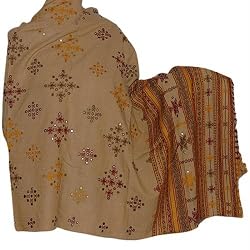Warm Shawl Embroidered Wool Accessory 80 x 35 inches