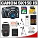 Canon PowerShot SX150 IS 14.1 MP Digital Camera (Black) with 8GB Card + Batteries/Charger + Case + Tripod + Cleaning & Accessory Kit