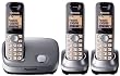 Panasonic KX-TG6513EM DECT Trio Digital Cordless Phone Set - Silver