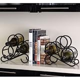 Scroll Wine Rack Bookends - Set of 2 in Black