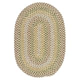 10' Round Braided Durable Beige Multi Area Rug