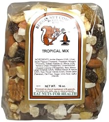 Bergin Nut Company Tropical Mix, 16-Ounce Bags (Pack of 4)