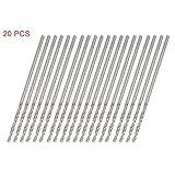 uxcell　ツイストドリルビット　HSS材質　全長28mm　パワーツールアクセサリー　20個入り