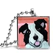 Border Collie Necklace - Peach