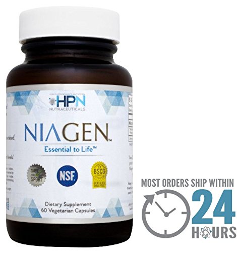 HPN Nutraceuticals NIAGEN - FREE 2 DAY SHIPPING - Original Patented NAD+ Booster with Nicotinamide Riboside - 60 Capsules - The Only Independently Tested and Most Trusted Longevity Product