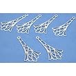 6 Silver Plated Chandelier Earrings Jewelry Findings