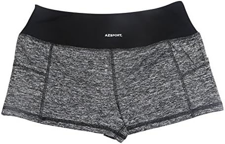 AZSPORT Workout Shorts for Women, Best for Yoga and Exercise, Grey, Medium