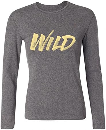 TTTCLL Women's Singer Wild Troye Sivan Album Wordmark Tees Crew Neck Grey