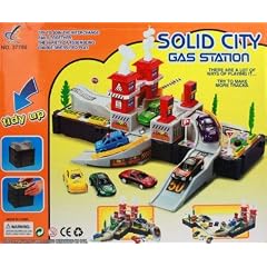 Tankstelle 'City Gas Station' im Karton ca. 38x32,5x6,5 cm