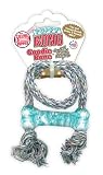Extra Small Puppy Goodie Bone w/ Rope Blue