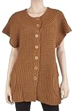 IMAGE OF SWEATER CARDIGAN HEATHER CAMEL, L