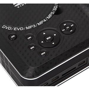 Koolertron Portable Projector 800x600 Home Theater EVD DVD MP4 RMVB Player w SD USB /S2